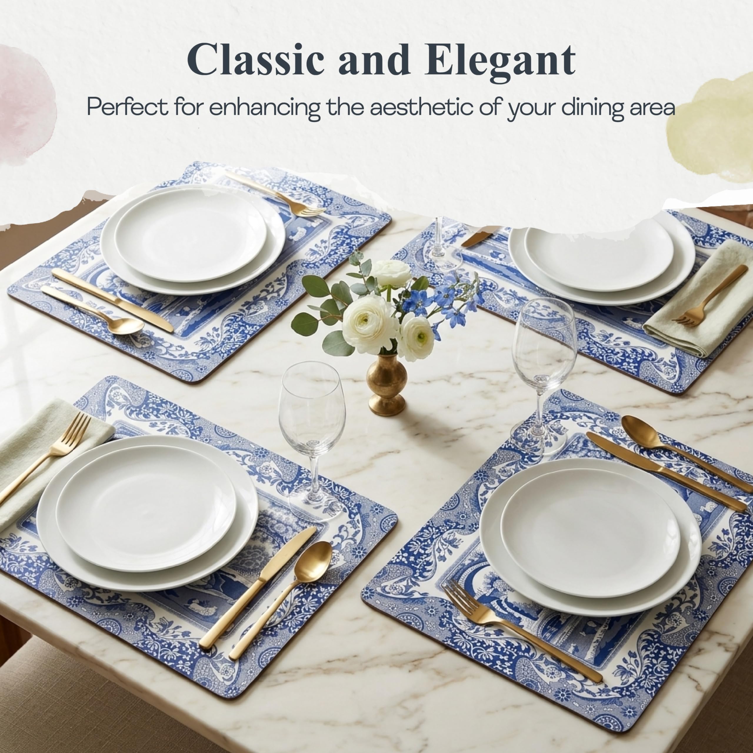 Amazon.com: Spode Blue Italian Placemats, Set of 4: Pimpernel